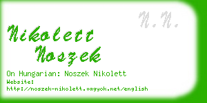 nikolett noszek business card